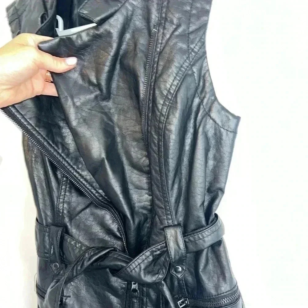 vintage therapy leather vest small - Picture 6 of 13